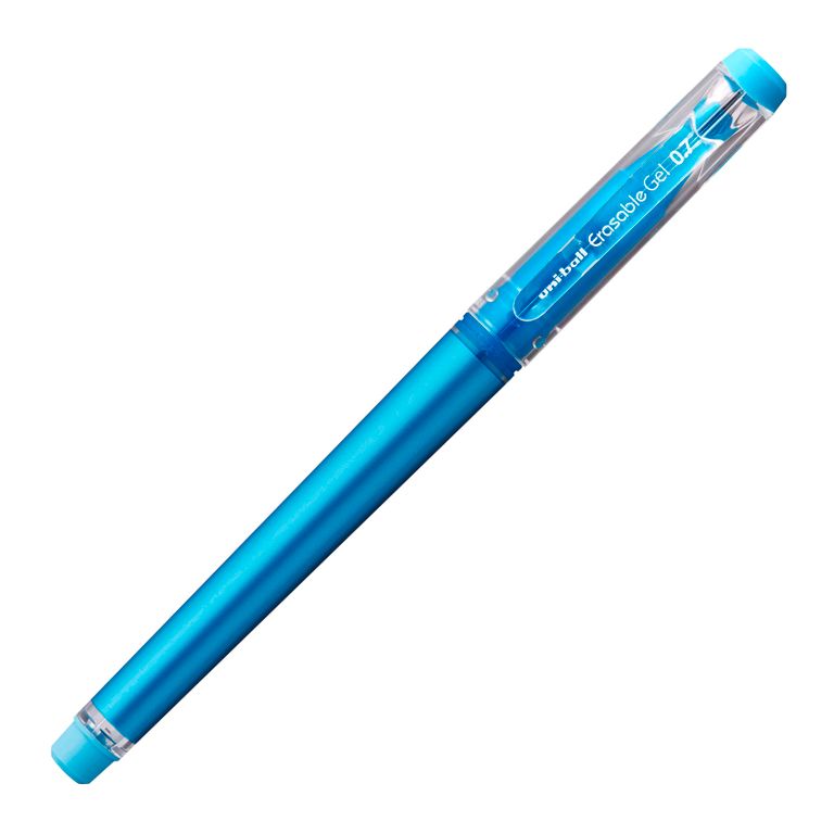 Gumovatelné pero s víčkem UNI 0,7 mm - nebesky modré