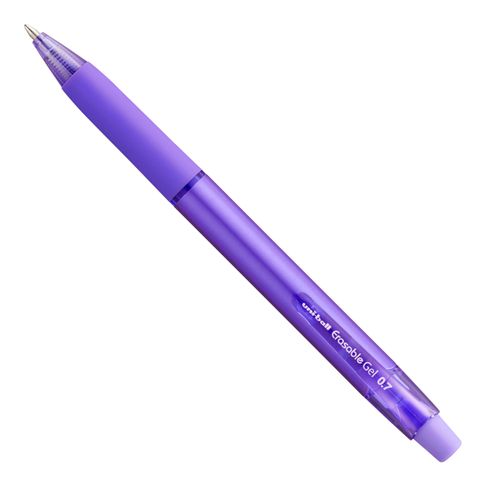 Obrázek produktu: Gumovatelné pero stiskací UNI 0,7 mm - fialové