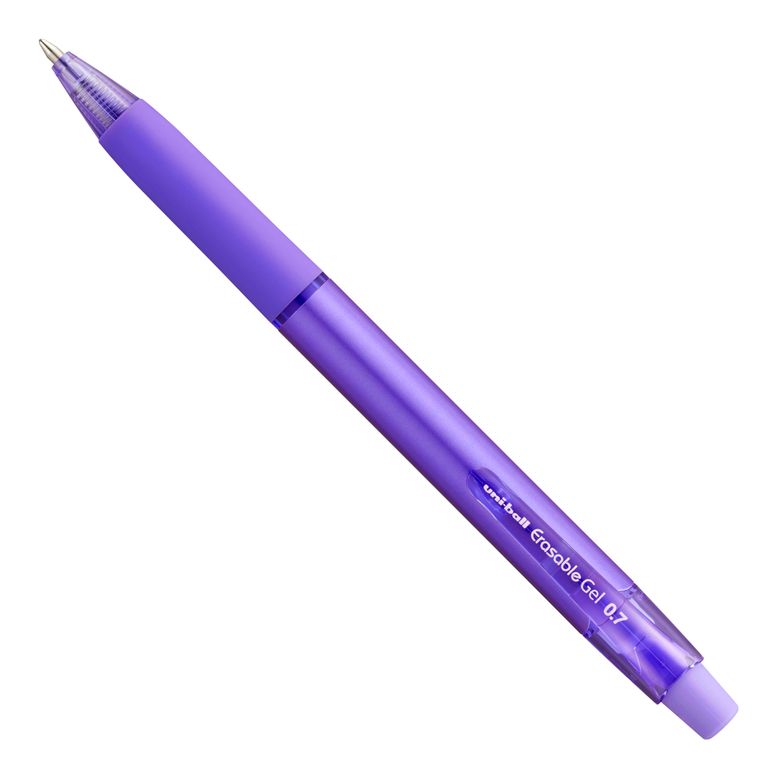 Gumovatelné pero stiskací UNI 0,7 mm - fialové