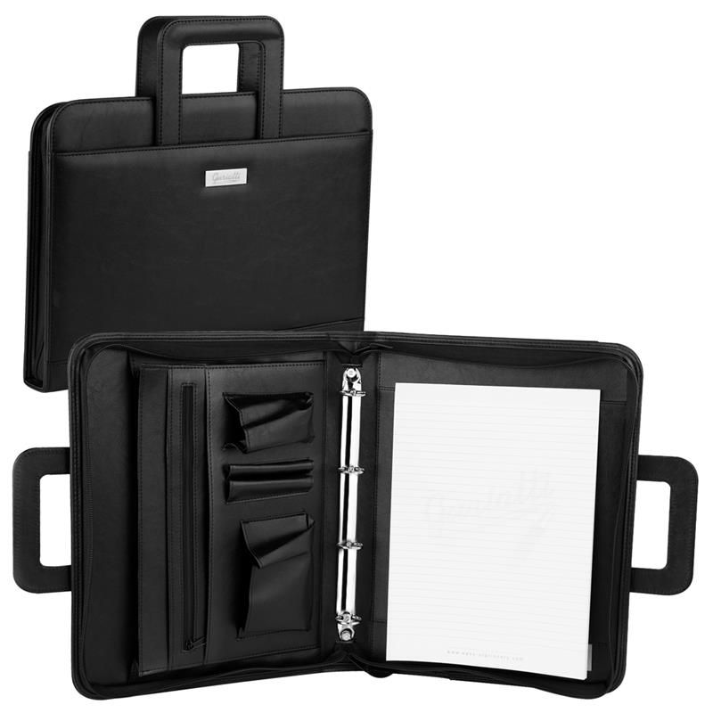 Guriatti Portfolio se zipem SAFE - černé s uchem