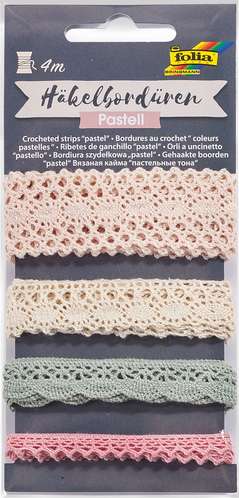 Háčkované bordury - pastelové barvy