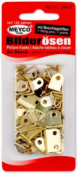 Obrázek produktu: Háčky k zavěšení obrazů, mix 24 ks
