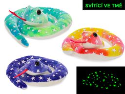 Obrázek produktu: Had plyšový 15 cm svítící ve tmě, mix barev