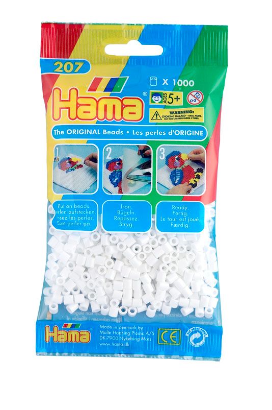 HAMA korálky MIDI - bílé