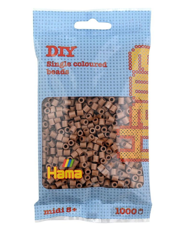Hama H207-76 Midi Korálky hnědé 1000 ks