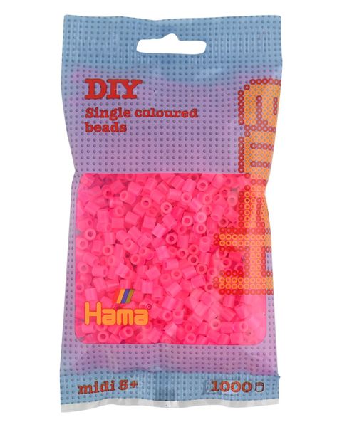 Obrázek produktu: HAMA korálky MIDI - neonové růžové