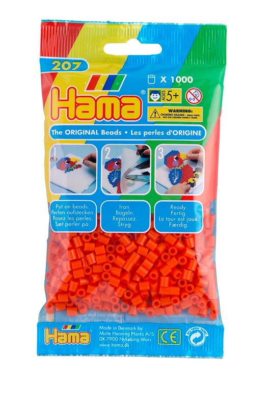 Hama H207-04 Midi Oranžové korálky 1000 ks