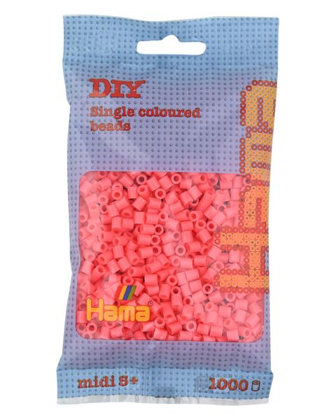 Obrázek produktu: HAMA korálky MIDI - pastelově červené