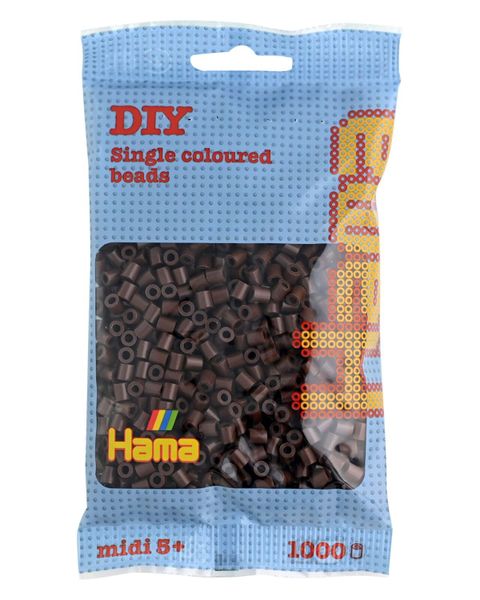 Obrázek produktu: HAMA korálky MIDI - tmavě hnědé