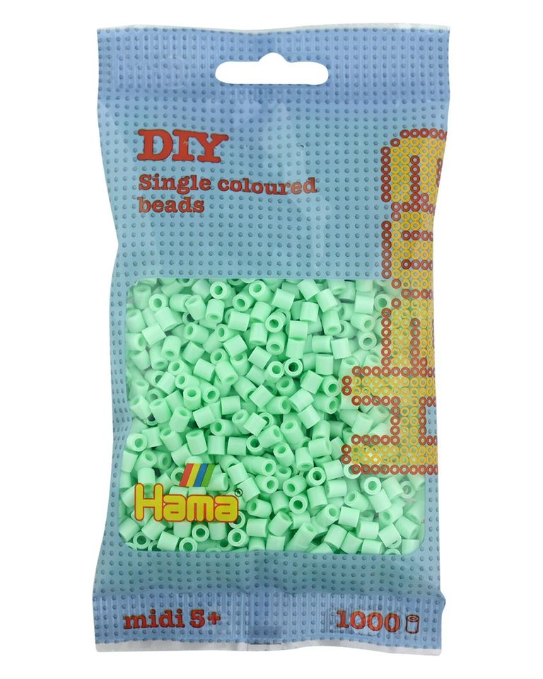 HAMA Pastelově světle zelené korálky 1000 ks MIDI