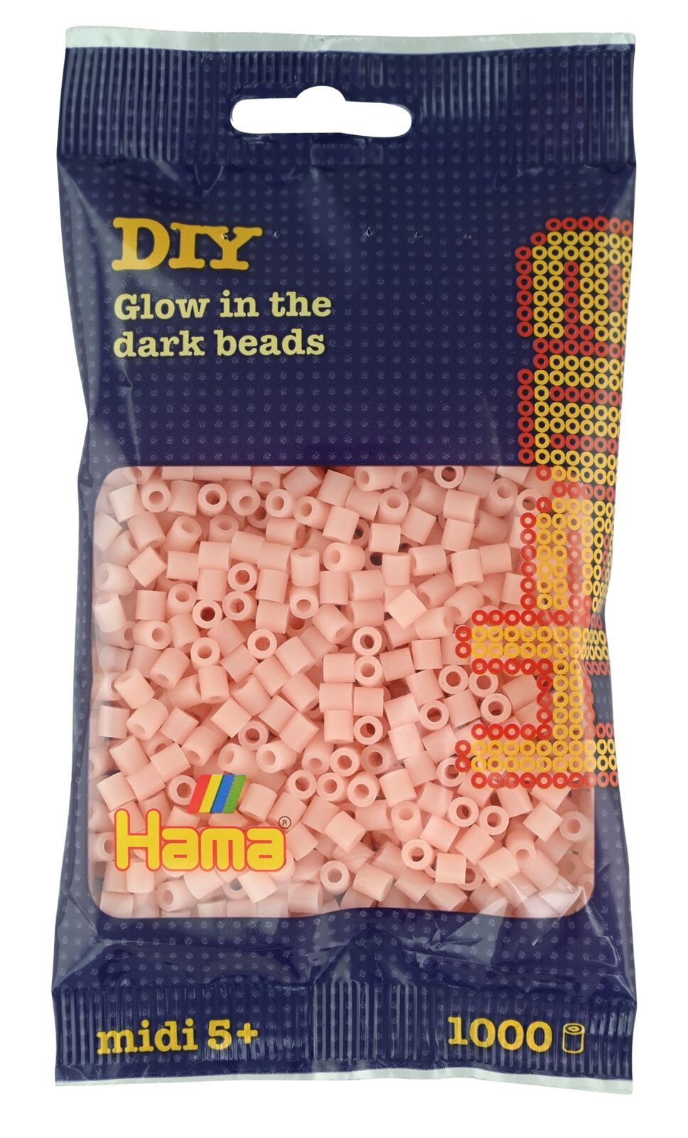 HAMA Svítící korálky MIDI - červené