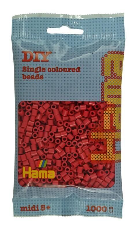 HAMA Zažehlovací korálky MIDI - Třešňově červené