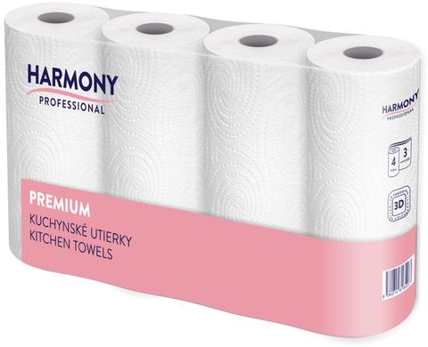 Obrázek produktu: Harmony Profesional kuchyňské utěrky 3 vrstvé (4 ks)