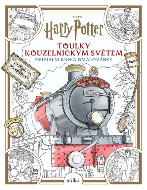 Obrázek produktu: Harry Potter: Toulky kouzelnickým světem - oficiální kniha omalovánek