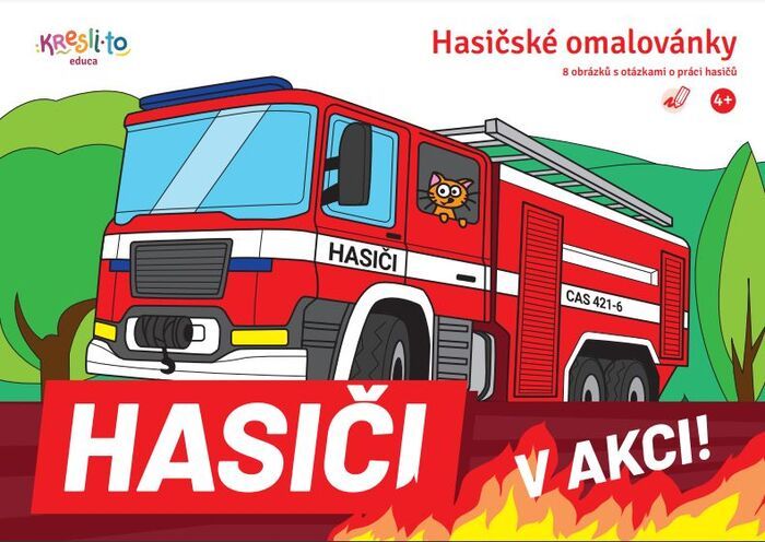 Hasiči v akci - omalovánky