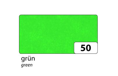 Obrázek produktu: Hedvábný papír 50 × 70 cm, 20 g, 5 listů - barva zelená