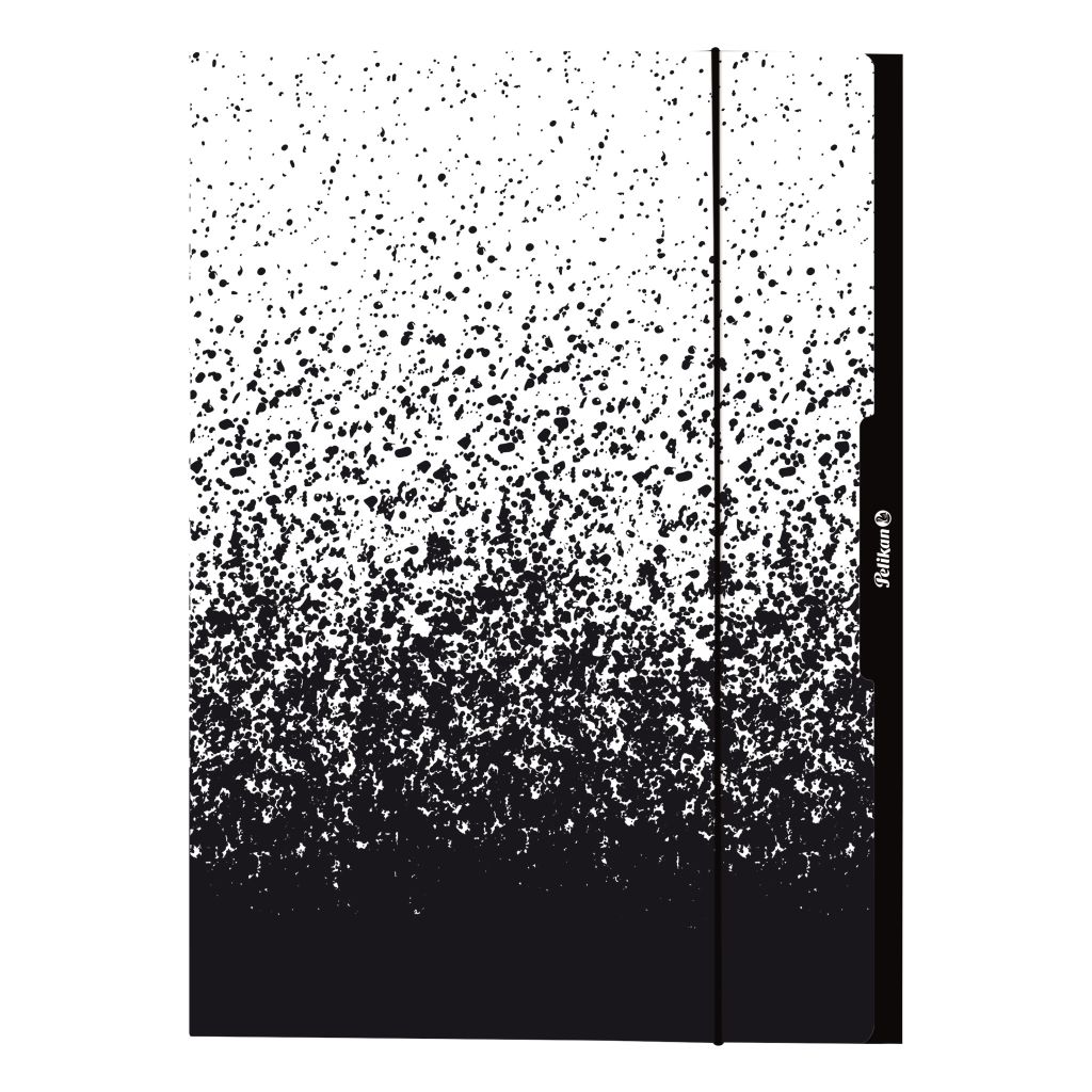 Herlitz Desky s gumou A3 3 klopy - černobílé