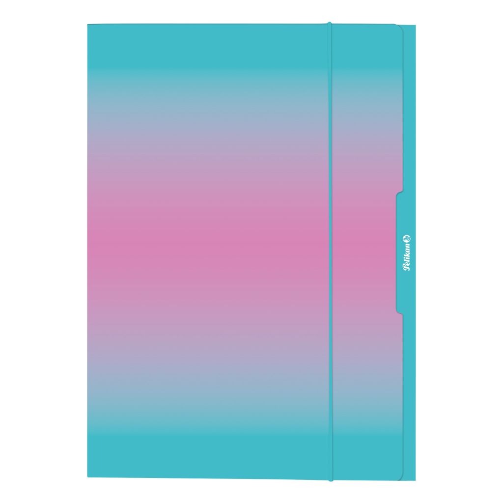 Herlitz Desky s gumou A3 3 klopy - mint/růžová