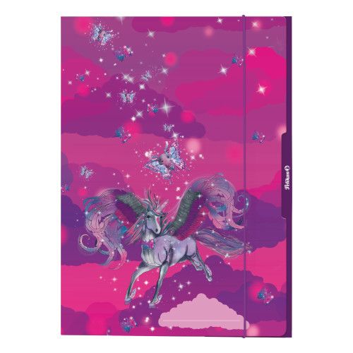 Herlitz Desky s gumou A3 3 klopy - unicorn