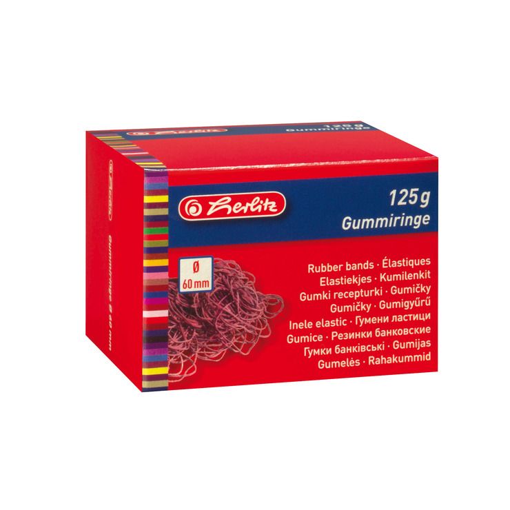 Herlitz Gumičky červené, průměr 60 mm, 125 g