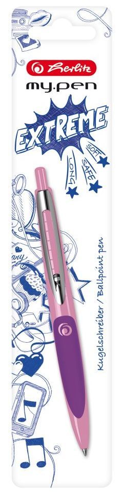 Obrázek produktu: Herlitz my.pen Kuličkové pero - růžové/fialové, blistr