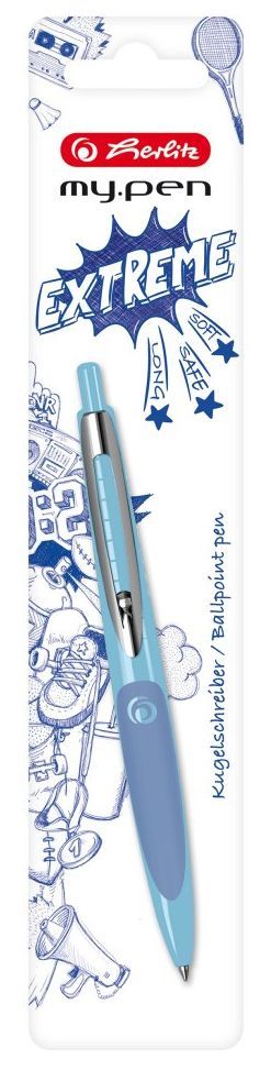Obrázek produktu: Herlitz my.pen Kuličkové pero - tm.modré/modré, blistr
