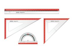 Obrázek produktu: Herlitz my.pen Sada pravítek pro geometrii 4 ks - mix barev