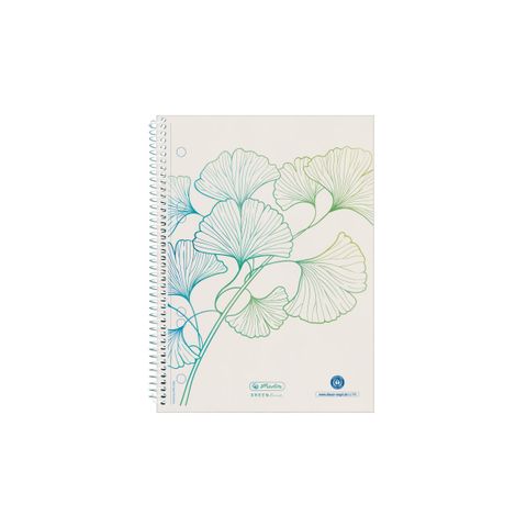 Obrázek produktu: Herlitz Spirálový blok A5/70 listů čtverečkovaný GREENline Ginkgo