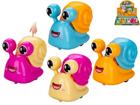 Obrázek produktu: Hlemýžď 9 cm po stlačení jezdící, mix barev