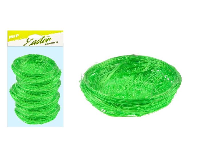 Hnízdo sisal 5 cm 6 ks - zelené