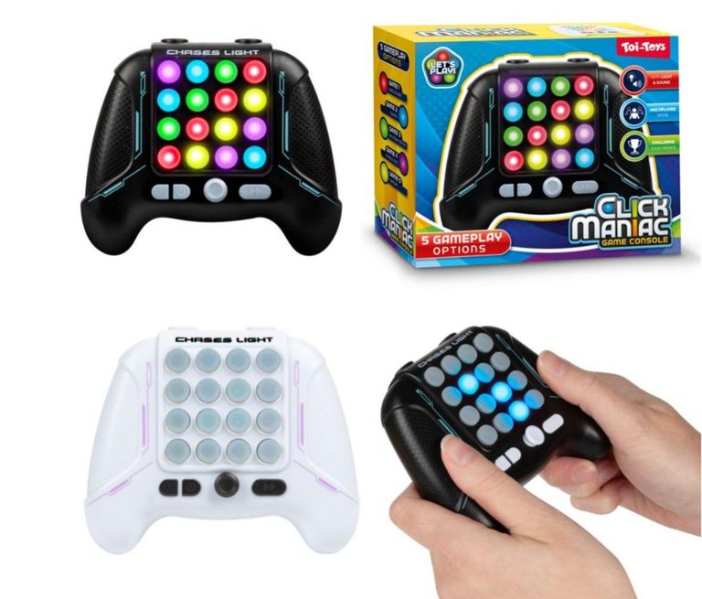 Teddies Hra postřehová plast na baterie se světlem se zvukem 2 barvy v krabičce 15x12x5,5cm 00542983-XG