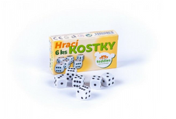 Obrázek produktu: Hrací kostky 1,3x 1,3cm společenská hra 6ks