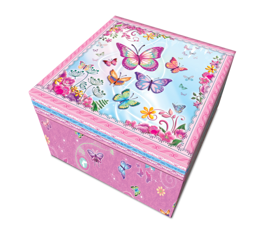 Hudební šperkovnice Motýl