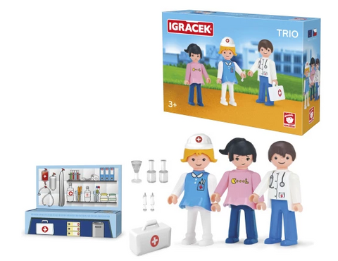 Obrázek produktu: Igráček Trio Léčíme - Doktor, Sestřička a Pacientka