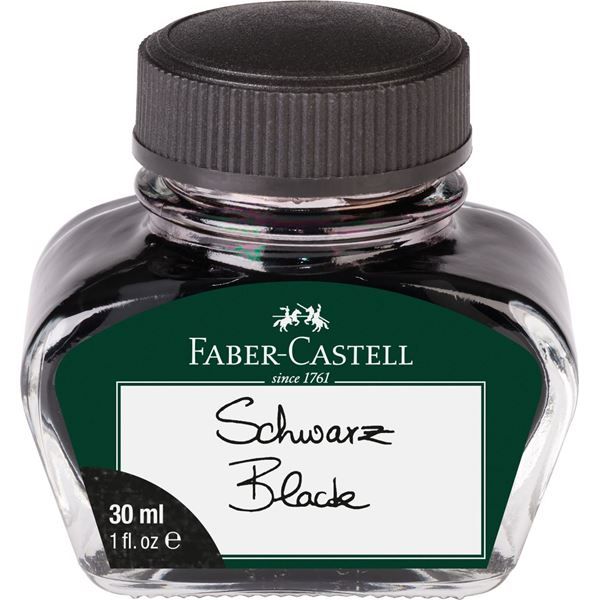 Inkoust Faber Castell ve skleněné lahvičce 30ml černá Faber-Castell
