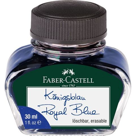 Obrázek produktu: Inkoust Faber-Castell ve skleněné lahvičce 30 ml, modrá