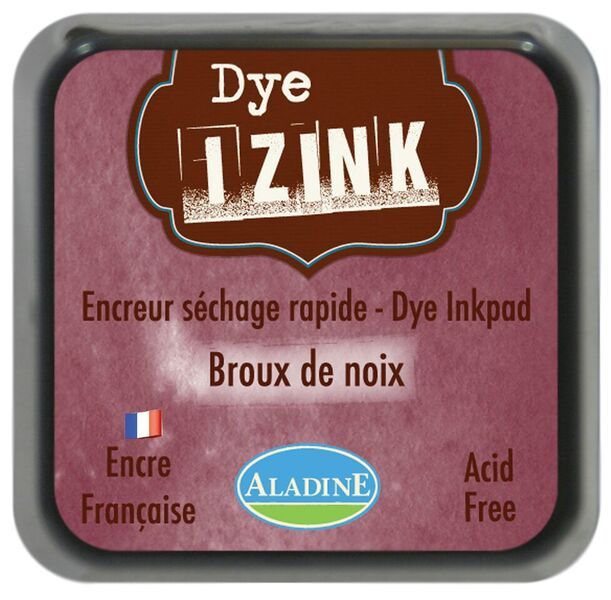 Razítkovací polštářek Aladine IZINK DYE - broux de noix kaštanově hnědá Aladine