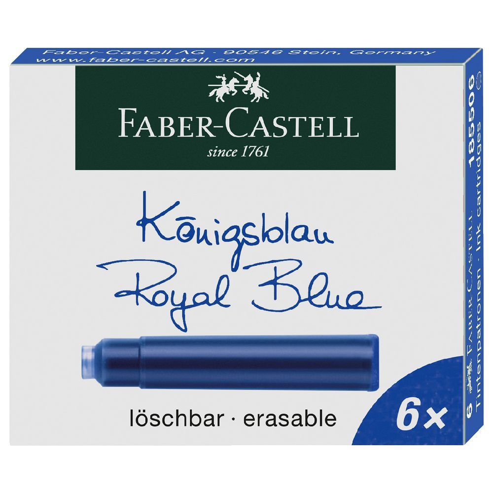 Inkoustové bombičky Faber-Castell 6 ks - modrá