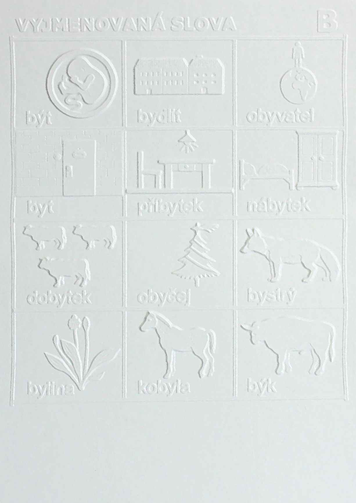 Interaktivní pomůcka pro ČJ - Vyjmenovaná slova po B