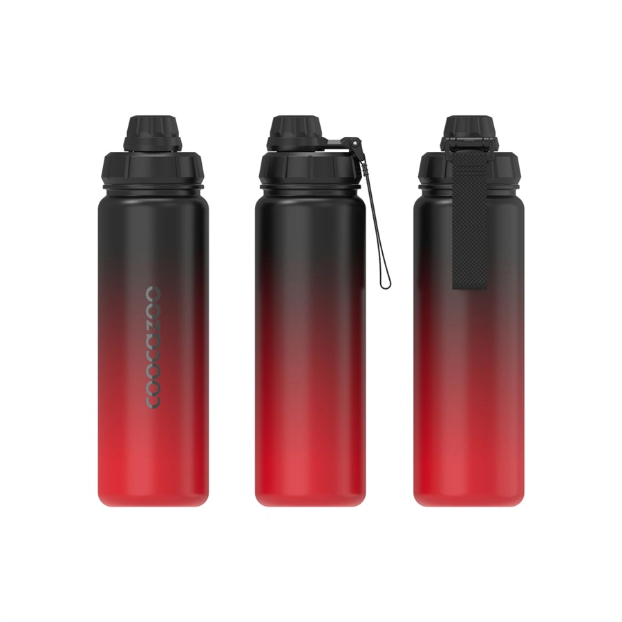 Izolovaná láhev na pití z nerezové oceli coocazoo 0,7 l, Gradient Red