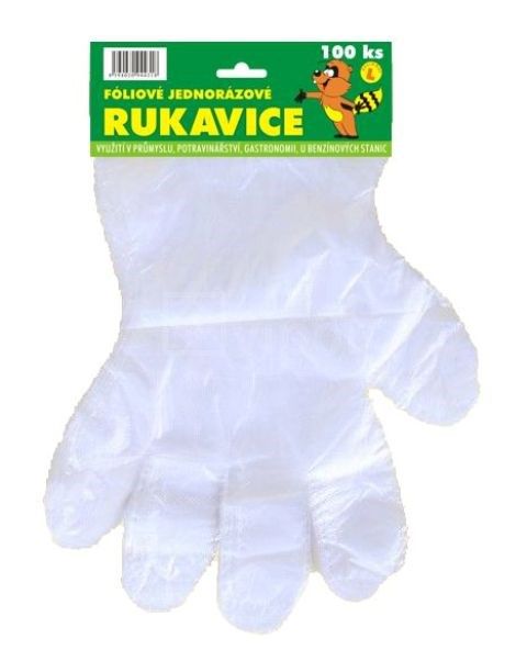 Levně Jednorázové rukavice HDPE vel. L - 100 ks