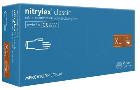 Obrázek produktu: Jednorázové rukavice Nitrylex Classic - bez pudru, vel. XL (100 ks)