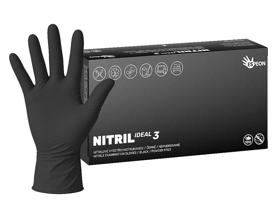Jednorázové rukavice Nitrylex Ideal3, vel. S (100 ks)