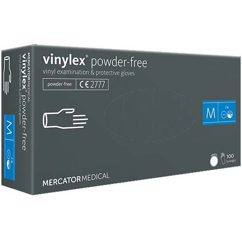 Jednorázové rukavice Vinylex bez pudru, 100 ks - vel. M
