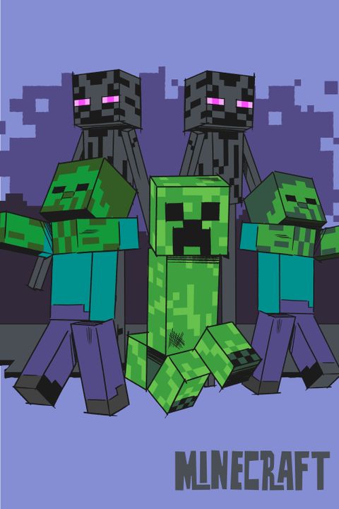 Obrázek produktu: Jerry Fabrics fleecová deka Minecraft "Mobs coming for you"