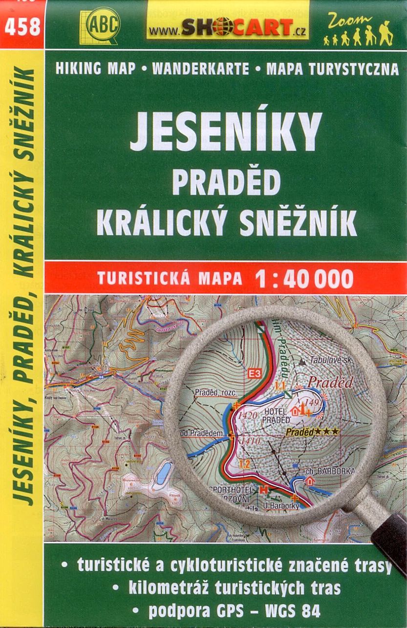 Jeseníky, Praděd, Králický Sněžník - mapa SHOCart č.458 - 1:40 000