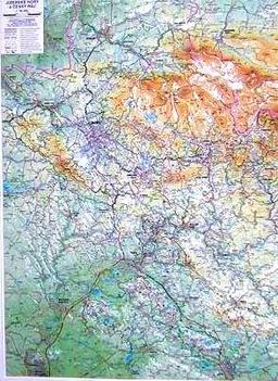 Obrázek produktu: Jizerské hory, Český ráj - reliéfní nástěnná mapa - 1:66 000