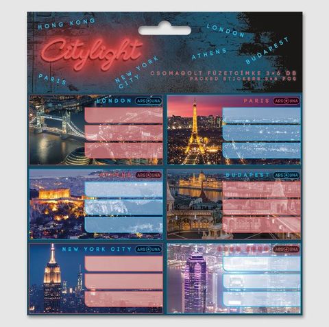 Obrázek produktu: Jmenovky na sešit Ars Una - City Light
