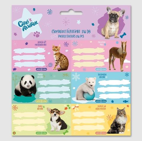 Obrázek produktu: Jmenovky na sešit Ars Una - Cute Animals