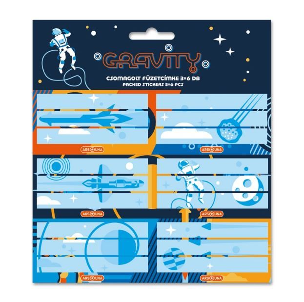 Jmenovky na sešit Ars Una - Gravity